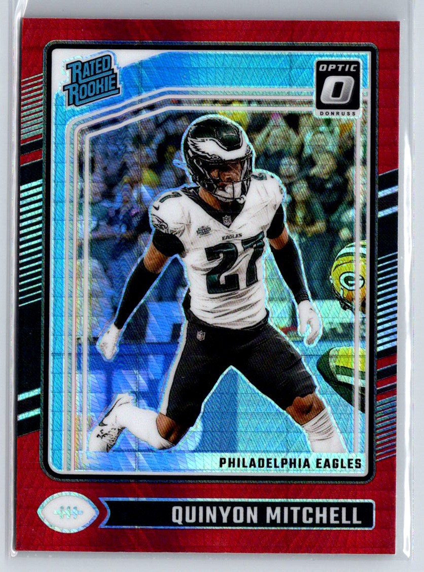 2024 Donruss Optic #282 Quinyon Mitchell Red Hyper