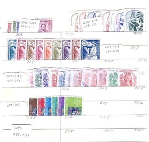 El Salvador mint and used stamps: 5 sets from 1955-1958