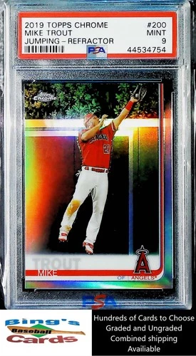 2019 Topps Chrome #200 Mike Trout Refractor Refractor PSA 9