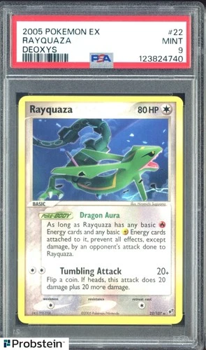 2005 Pokmeon Ex Deoxys #22 Rayquaza PSA 9 MINT