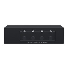 Bi-Directional Stereo Audio Switcher 4 in 1 Out A/B Analog For Easy Setup