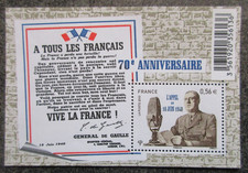 FRANCE timbre N° F 4493 DE GAULLE 2010 neuf ** TBE lot BY56