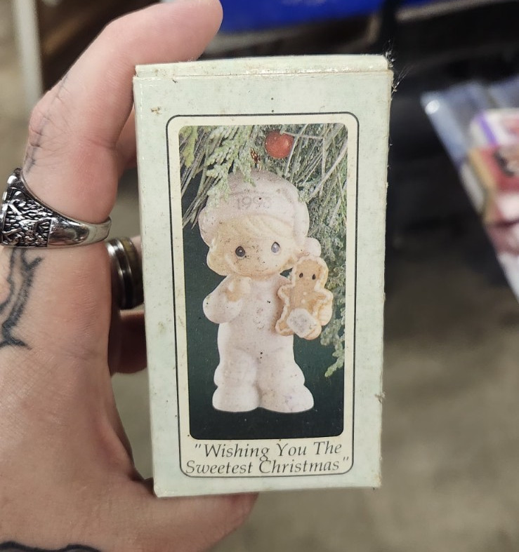 Precious Moments 1993 Sweetest Christmas Boy Gingerbread Ornament