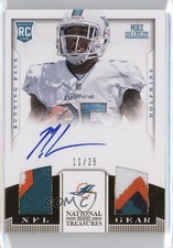 2013 National Treasures Dual Signatures Prime 11/25 Mike Gillislee #27 Auto 1u6
