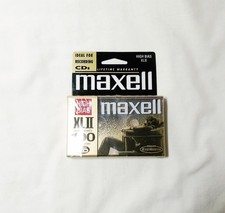 1 Maxell XL II 100 High Bia IEC Type II Blank Cassette Tape new, sealed 