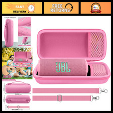 Portable Bluetooth Speaker Hard Case with Adjustable Shoulder Strap, Pink - Fits