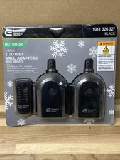 Commercial Electric Wireless Indoor/Outdoor Remote Control with 2 Outlets-2 Pack