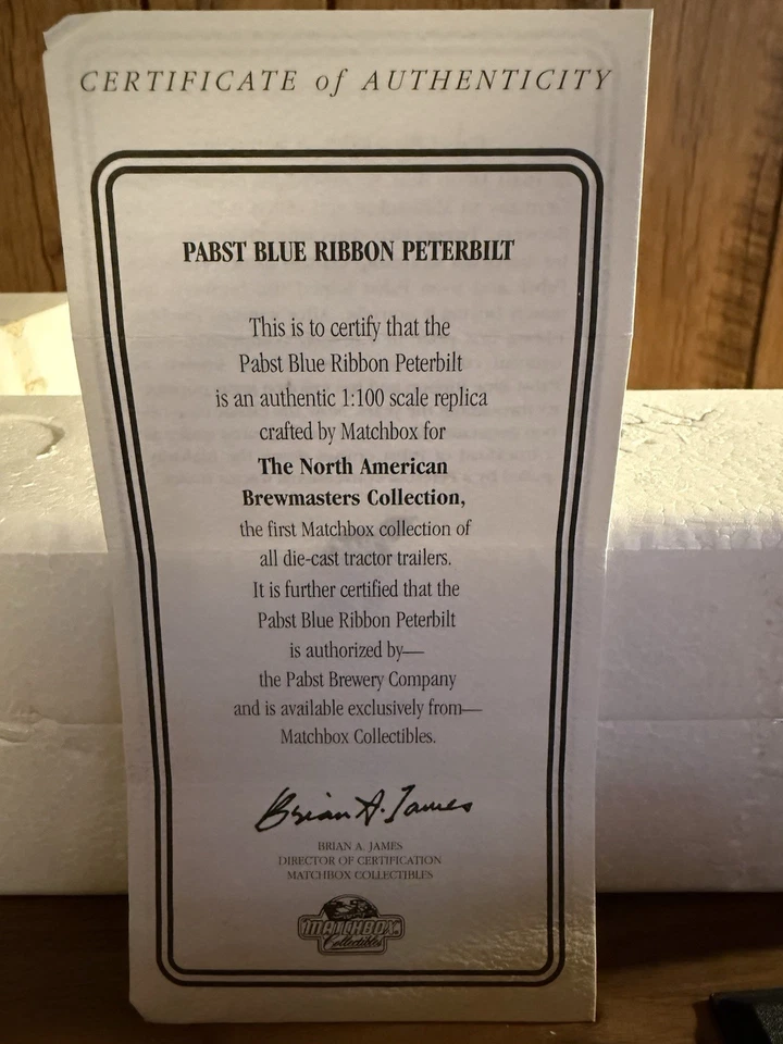 Remolque tractor Matchbox CCY06-M-Pabst cinta azul Peterbilt Foto 3 de 3