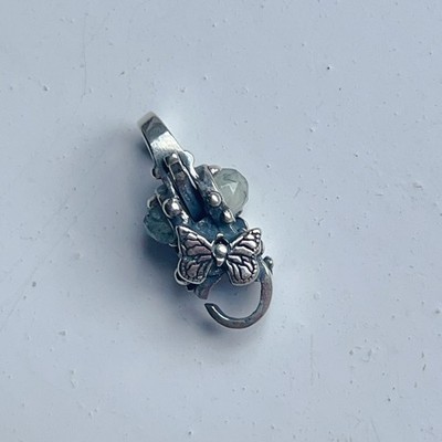 Trollbeads Sterling Silber Bead Spiritueller Schmetterling Prehnit Stein Verschluss