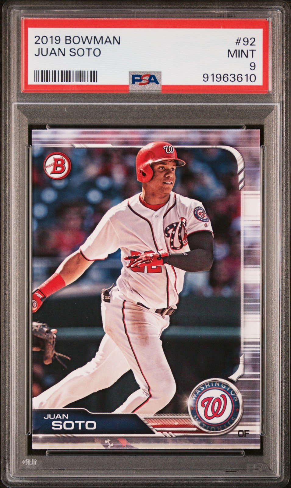 2019 BOWMAN #92 JUAN SOTO PSA 9