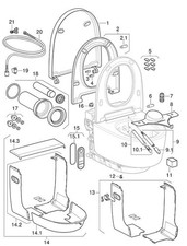 Ugello asciugacapelli Geberit adatto per Aquaclean Mera