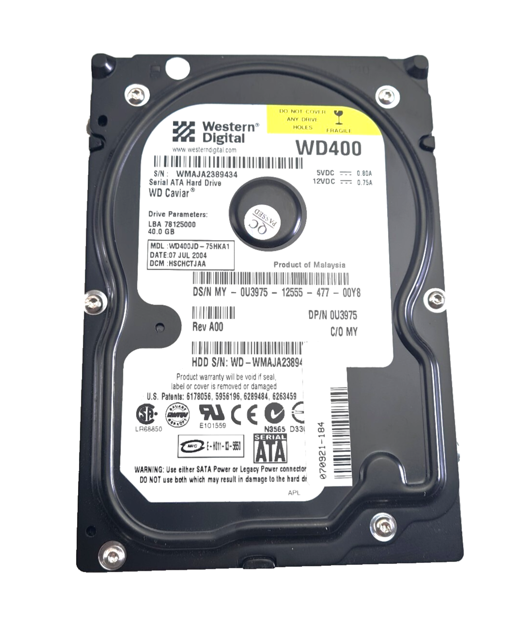 40GB SATA 3.5"" 7200RPM HDD - U3975
