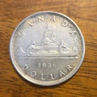 Canada 1936 $1 Circulated Silver Coin