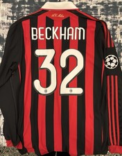 Maglia Milan Beckham 2009/2010, L, manica lunga, Champions league