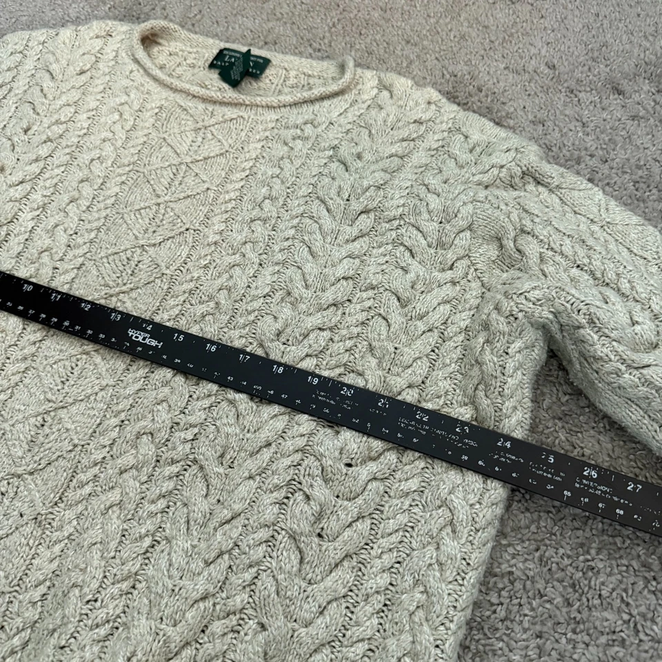 Suéter Pescador Tejido a Mano Lauren Ralph Lauren De Colección Para Mujer - Talla 2XL Foto 3 de 4