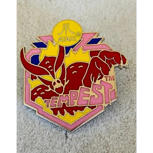 VINTAGE Atari 1980s Enamel Tempest Arcade Video Game Collector Lapel Pin