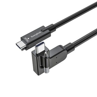 USB-IF Certified Angled USB4 Cable for Thunderbolt 3&4,Dual 1.6ft, Black