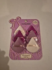 Marie Claire 6 PC Makeup Puff Set New