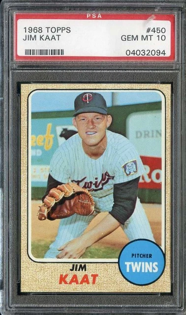 1968 Topps #450 Jim Kaat PSA 10 TWINS HOF