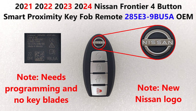 2021-2025 Nissan Frontier 4 Button Smart Proximity Key Fob Remote 285E3-9BU5A