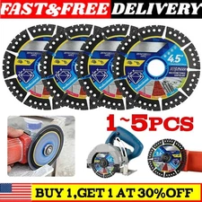 1~5x Diamond Multi-Purpose Saw Blades,4.5 Inch Heavy Duty Diamond Cutting Blades