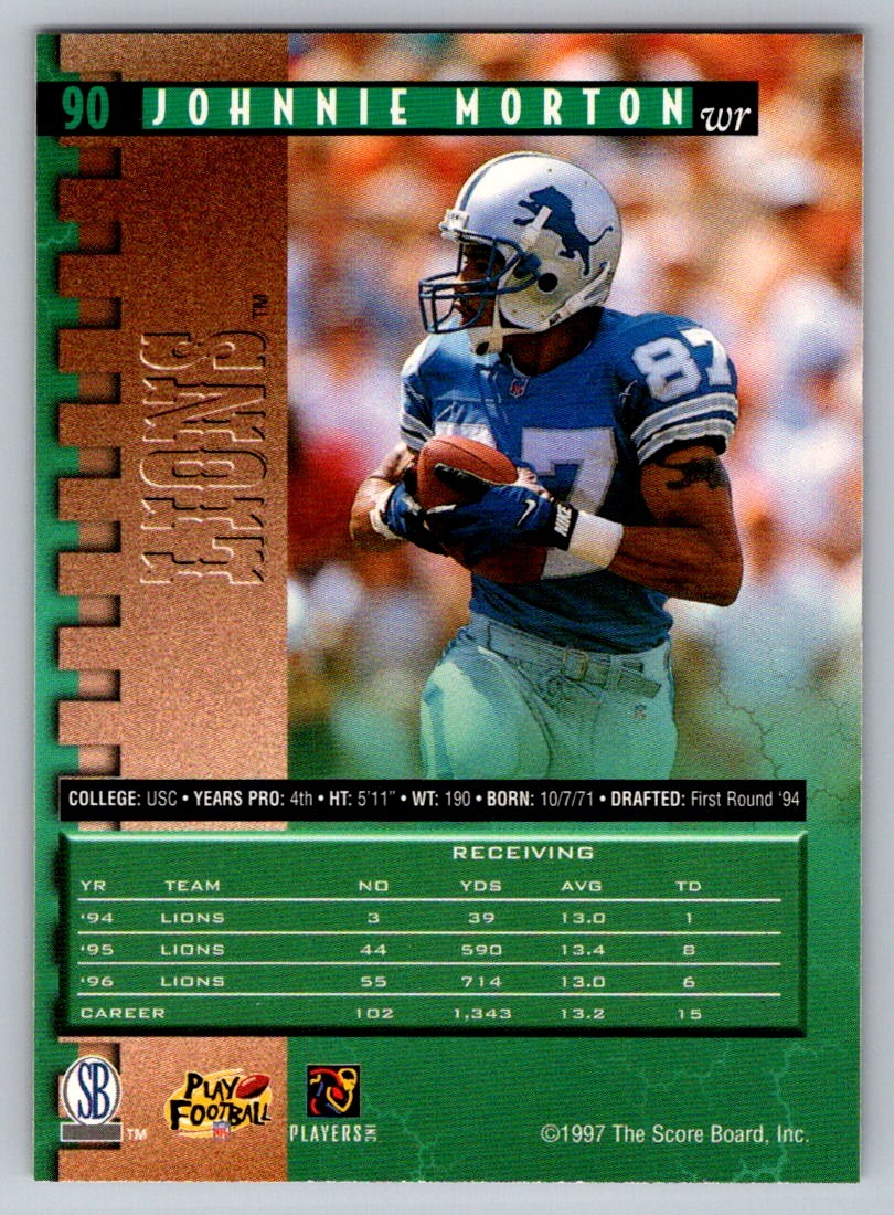 1997 Pro Line #90 Johnnie Morton