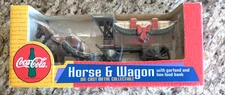 Coca-Cola ERTL Die-Cast Metal Bank Horse and Wagon 1997 Christmas Collectible
