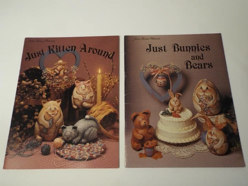 LOT-TERESA FLATNESS-JUST KITTEN AROUND-JUST BUNNIES-BEARS-UNCLE SAM-PAPER MACHE*