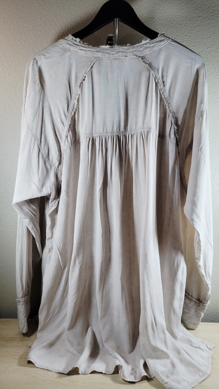 Easel Los Angeles Raw Edge Button Front Boho Tuni… - image 5