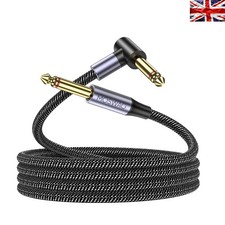 Professional 2M Guitar Cable - Right Angle, Dual Shielded, Hi-Fi Audio Quality