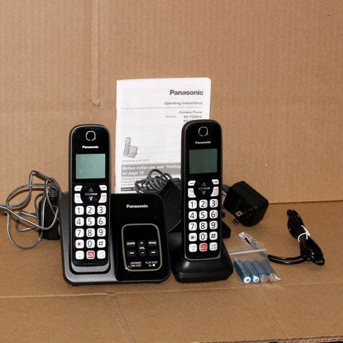 Panasonic KX-TGD832M 2 Handset Cordless Home Phone Call Block Answering TESTED