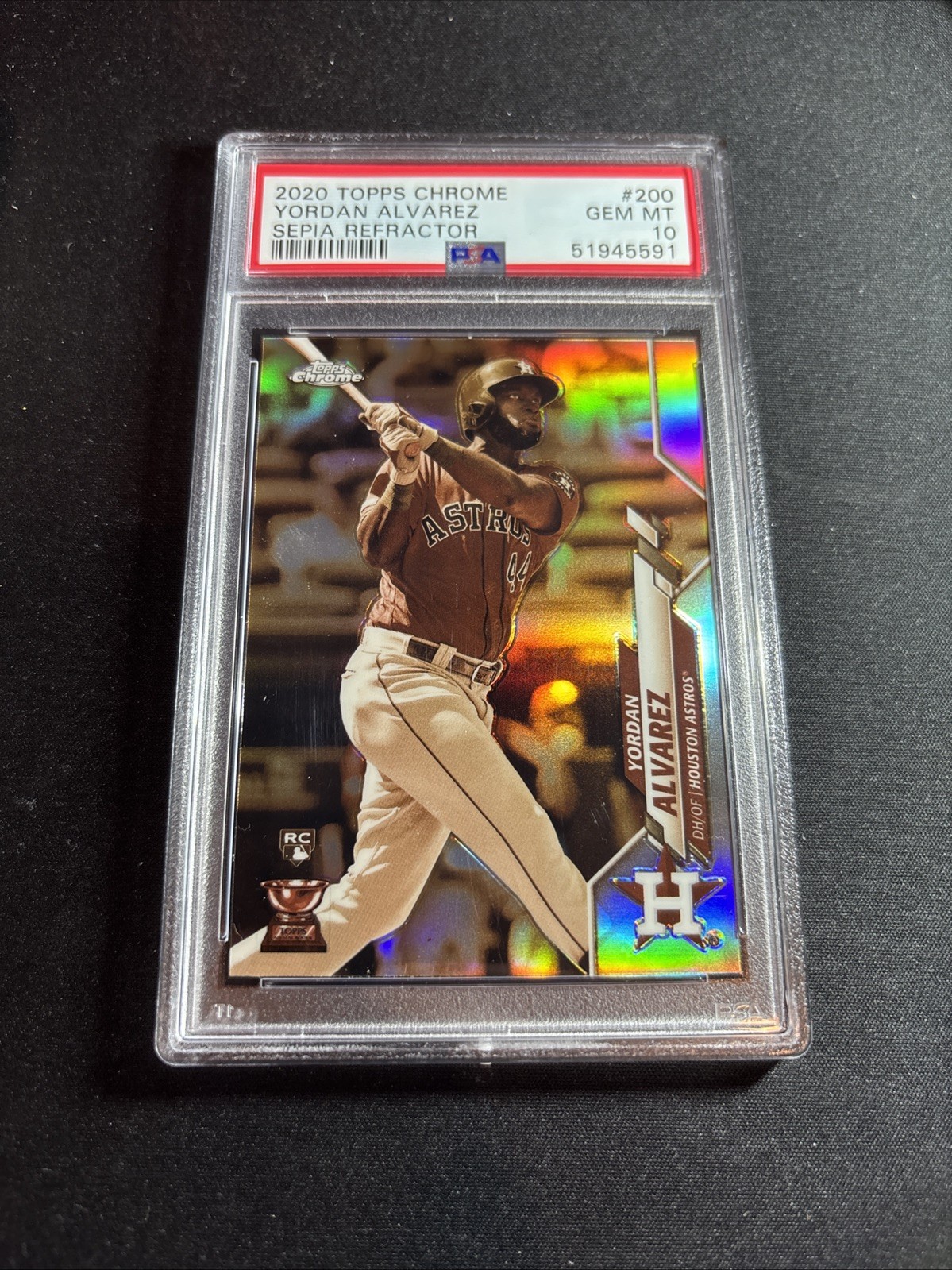 2020 Topps Chrome Yordan Alvarez #200 Sepia Refractor Rookie PSA 10