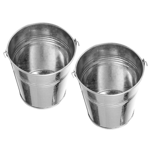 2 Pcs Kleiner Blumeneimereiseimer Mini -Metall -Eimer Metallspäneeimer - Bild 8 von 12