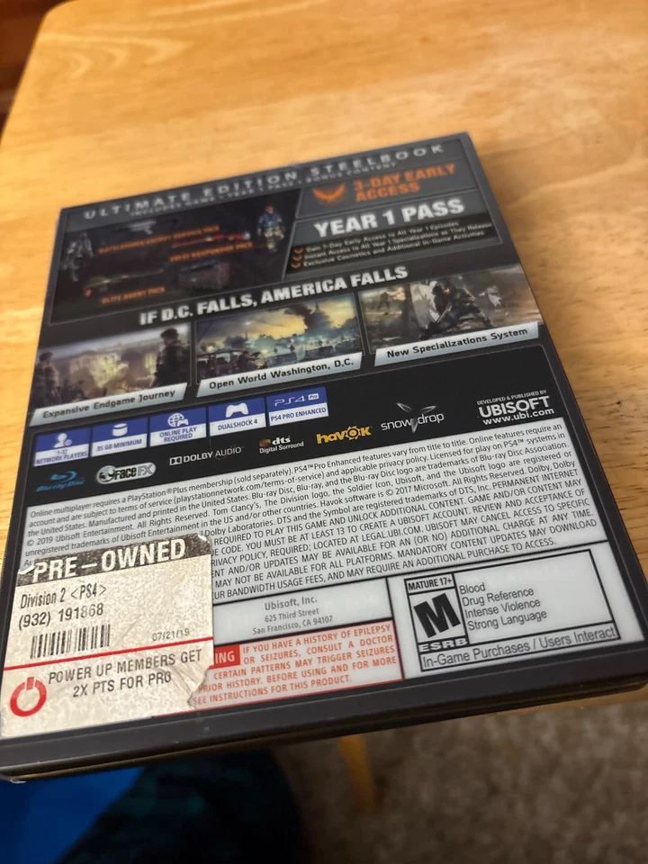 Tom Clancy's the Division 2 Ultimate Edition Steelbook - Image 2 of 4