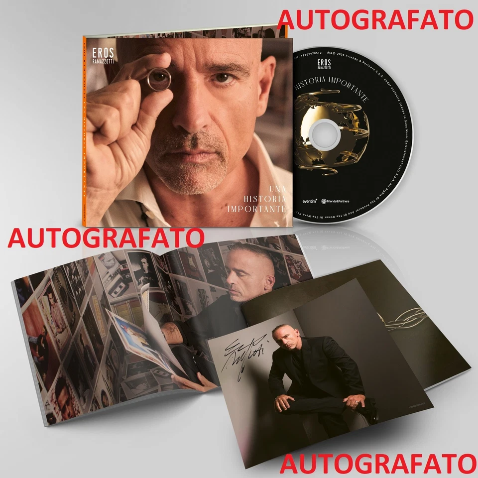 Cd Eros Ramazzotti Una Storia Importante AUTOGRAFATO⚠️PRENOTAZIONE 21-11-2025⚠️