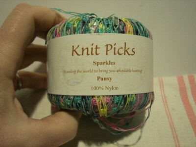 One Ball ~ Discontinued ~ Knit Picks Sparkle Novelty Ladder Yarn ~ #997 Pansy
