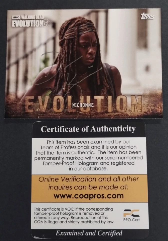Autograph Danai Gurira, Michonne, (TWD) Trading Card W/COA - Image 2 of 4