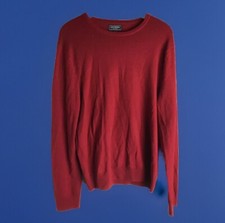 EXPRESS MODERN FIT EXTRA FINE MERINO WOOL RED SWEATER -MENS -SIZE M MEDIUM