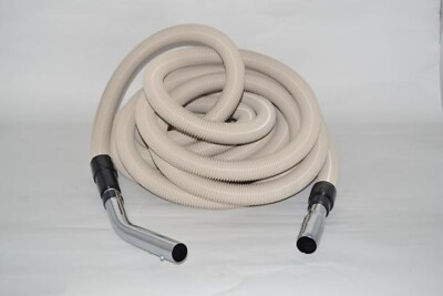 Fits For Nutone 30FT White Non/Electric Complete Hose With Button lock on handle