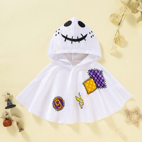 Kids Toddler Halloween Ghost Cape Cloak Boys Girls Costume Cosplay Fancy Dress - Picture 1 of 10