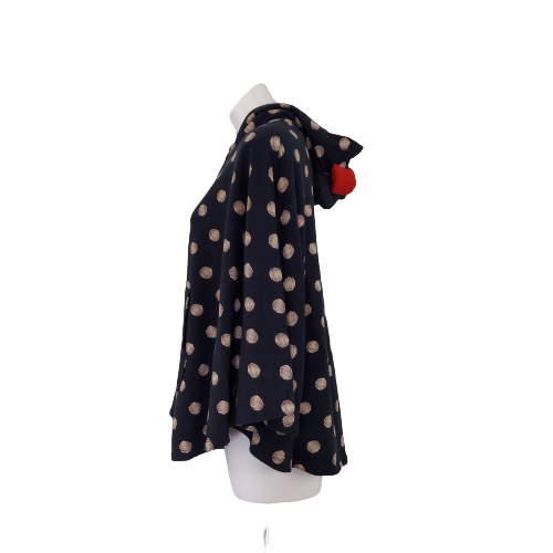 Disney Parks Minnie Mouse Polka Dot Hooded Poncho, Black, M/L - Picture 3 of 24