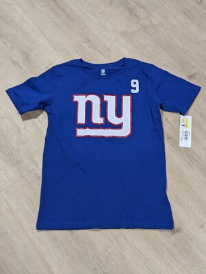 NFL New York Giants Boys T-shirt Youth Large 12/14 Malik Nabers #9 Blue