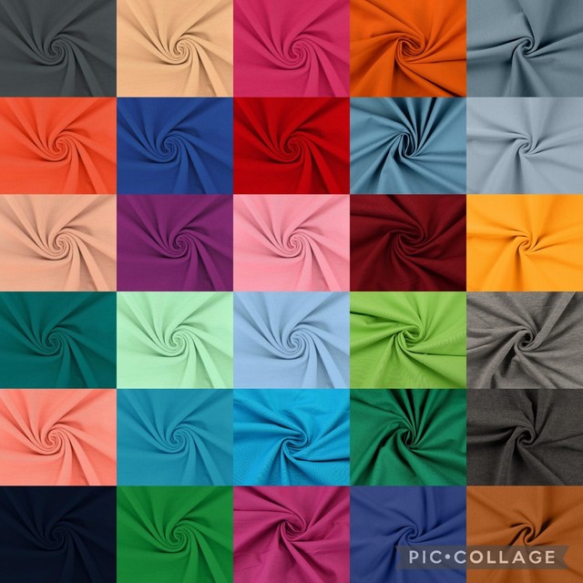 Cuff fabric plain from 25 cm solid color over 50 colors hose goods premium quality- Cuff fabric plain from 25 cm solid color over 50 colors hose goods premium quality-