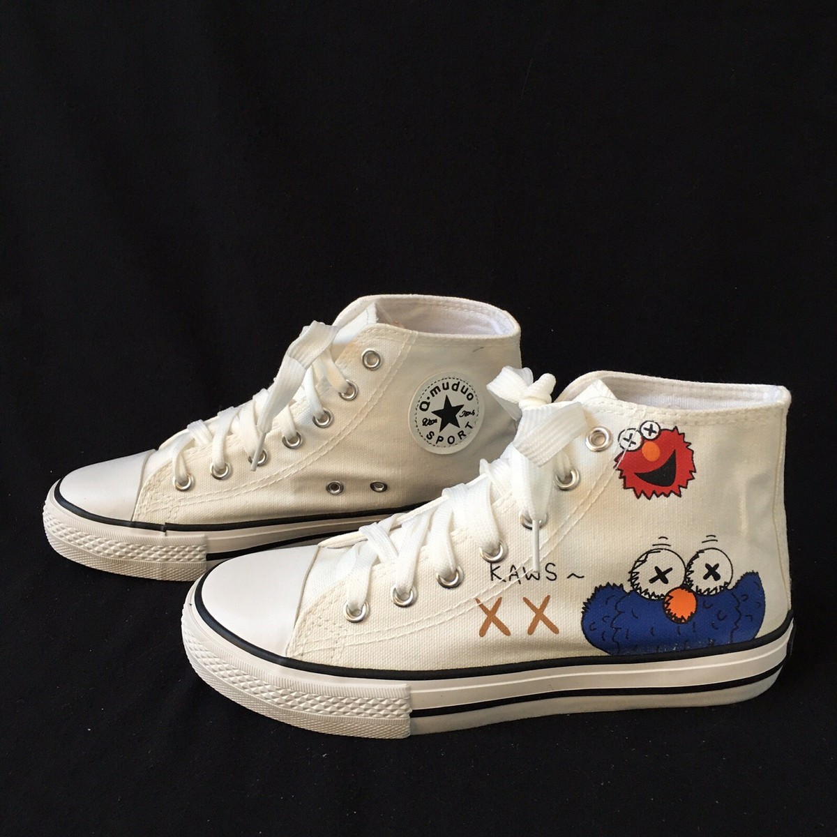 シューズ kartoon Hand Painted Cartoon Shoes , Canvas Sneaker High Top Casual