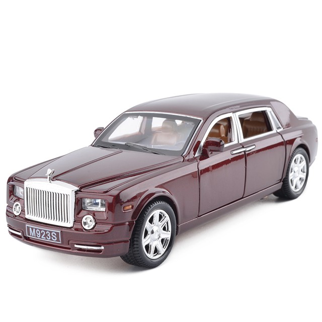 124 RollsRoyce Phantom Metal Diecast Model Car Toy Sound&Light Red