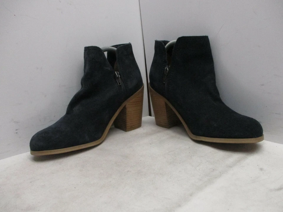 Kenneth Cole Reaction Kite Fly Blue Suede Leather Ankle Boots Womens Size 8 M - Image 4 of 4