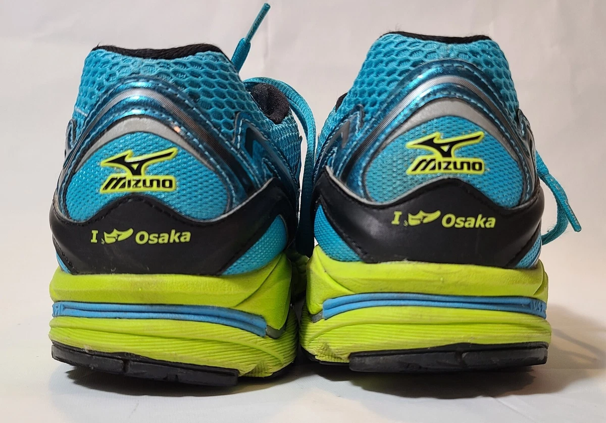 Mizuno Wave Inspire 8 Blue Green Running Shoes Osaka Maraton 2011 Wm Sz 9.5 Used