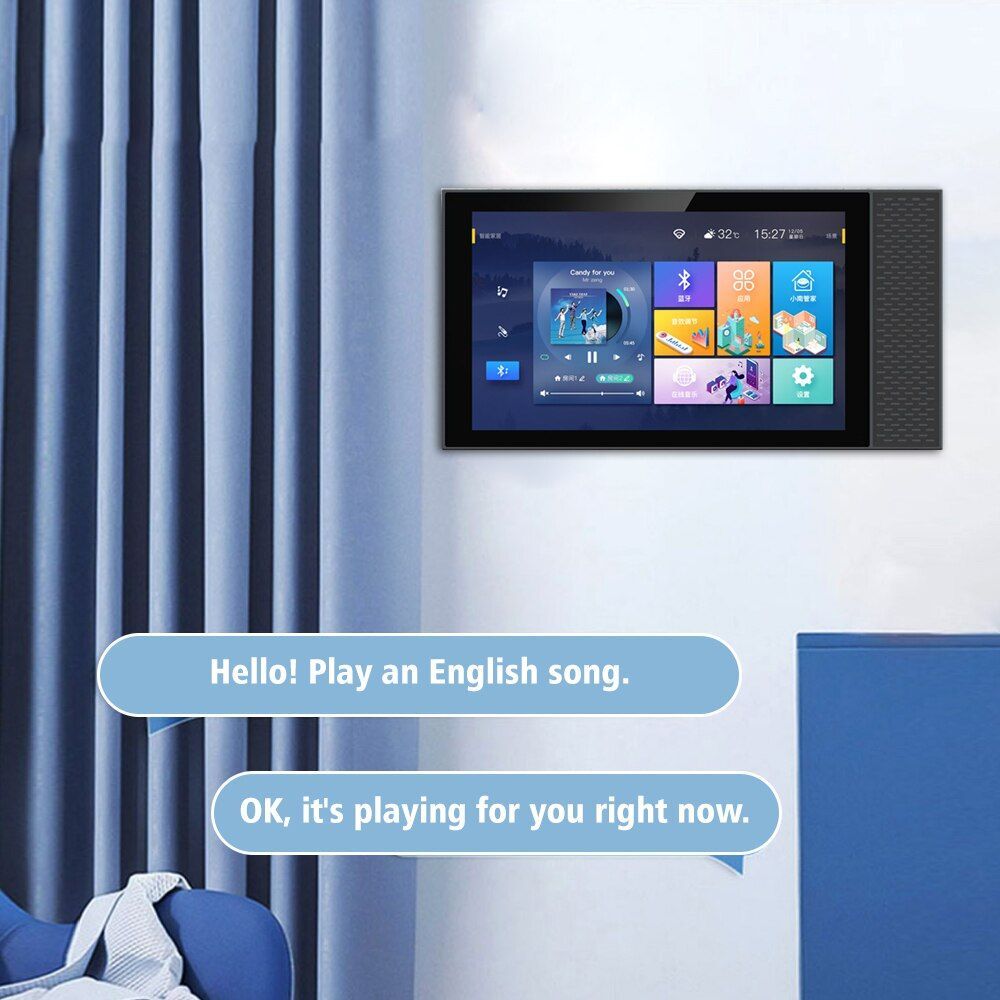 Smart Home Control Panel Controls Speakers Lights Smart Home Automation