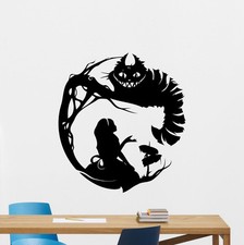 Alice In Wonderland Wall Decal Cheshire Cat Vinyl Sticker Poster Mural 122crt