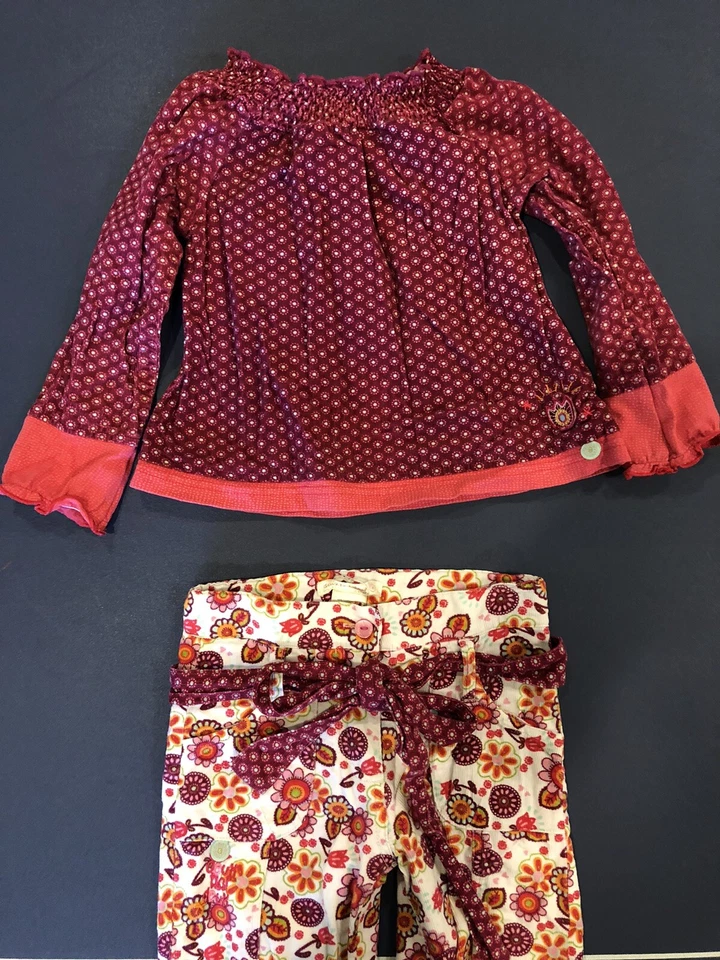 Top/pantalones de pana para niñas Par Deux Par talla 4 Foto 3 de 4